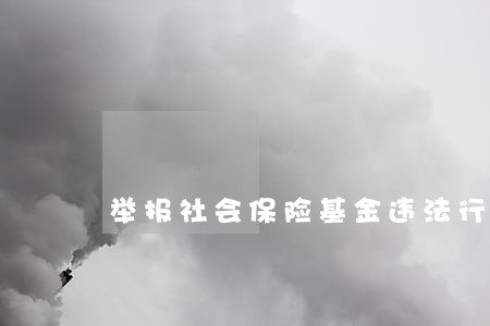 举报社会保险基金违法行为