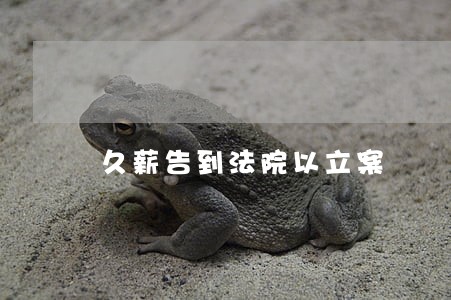 久薪告到法院以立案 久薪告到法院以立案