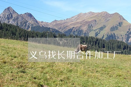 义乌找长期合作加工厂 义乌找长期合作加工厂