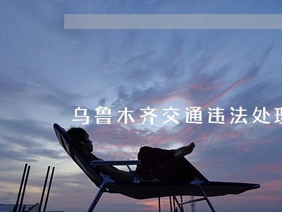 乌鲁木齐交通违法处理
