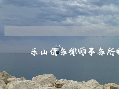 乐山债务律师事务所哪家强 乐山债务律师事务所哪家强