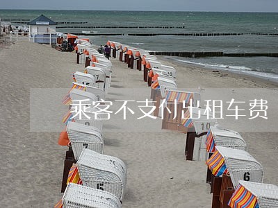 乘客不支付出租车费 乘客不支付出租车费