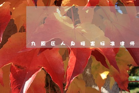 九原区人身损害标准律师费用