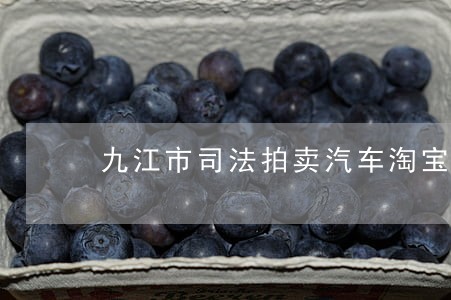 九江市司法拍卖汽车淘宝网