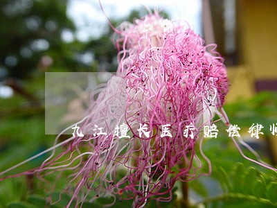 九江擅长医疗赔偿律师收费标准