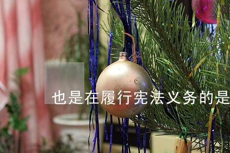 也是在履行宪法义务的是 也是在履行宪法义务的是