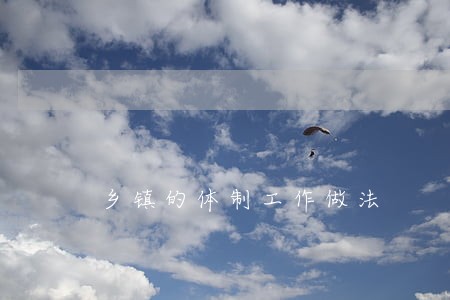 乡镇的体制工作做法 乡镇的体制工作做法