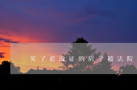 买了套没证的房子被法院查封