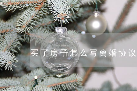 买了房子怎么写离婚协议 买了房子怎么写离婚协议