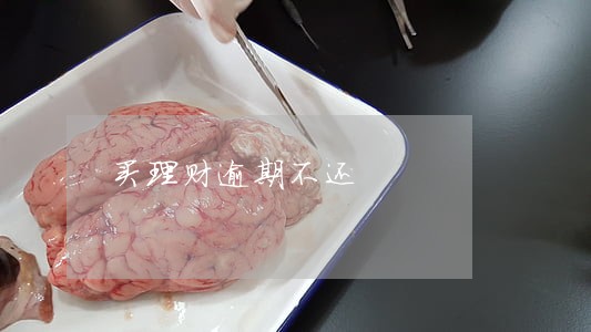 买理财逾期不还
