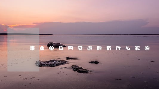 事业单位网贷逾期有什么影响 事业单位网贷逾期有什么影响