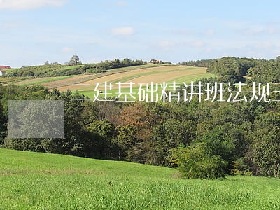二建基础精讲班法规王欣 二建基础精讲班法规王欣