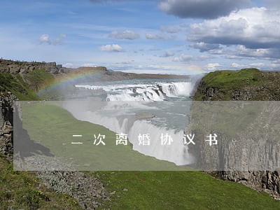 二次离婚协议书 二次离婚协议书