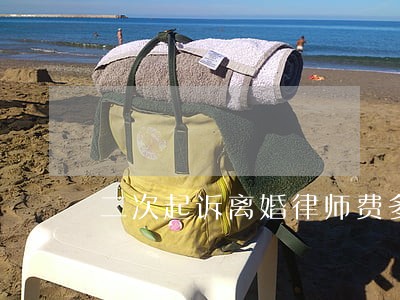 二次起诉离婚律师费多少