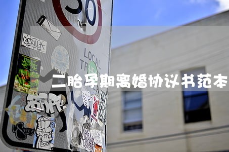 二胎孕期离婚协议书范本 二胎孕期离婚协议书范本