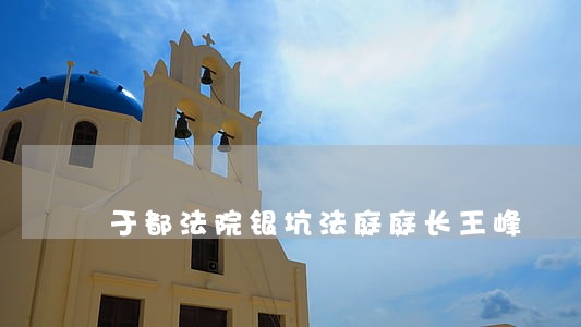 于都法院银坑法庭庭长王峰 于都法院银坑法庭庭长王峰