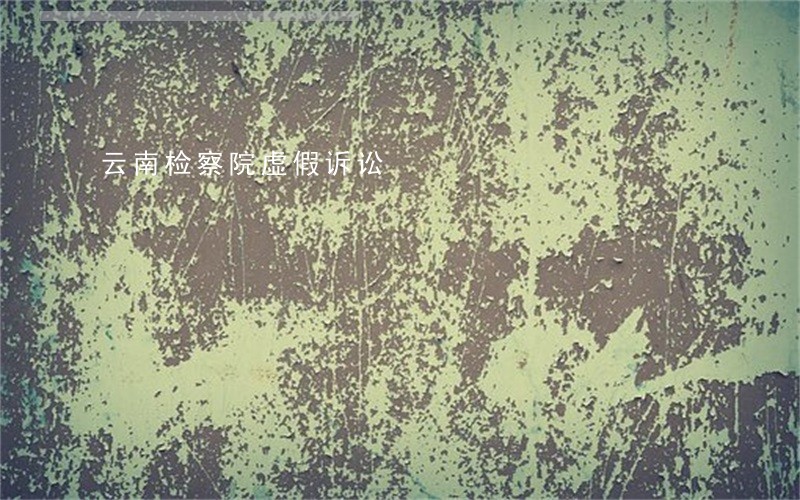 云南检察院虚假诉讼