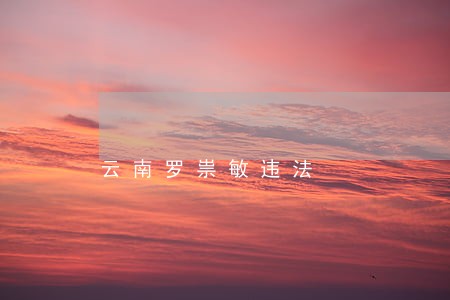 云南罗祟敏违法