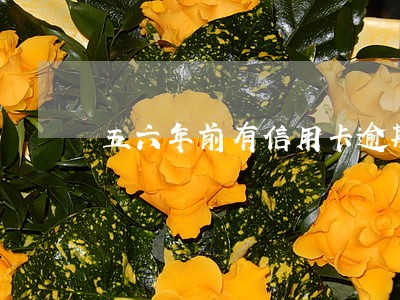 五六年前有信用卡逾期记录