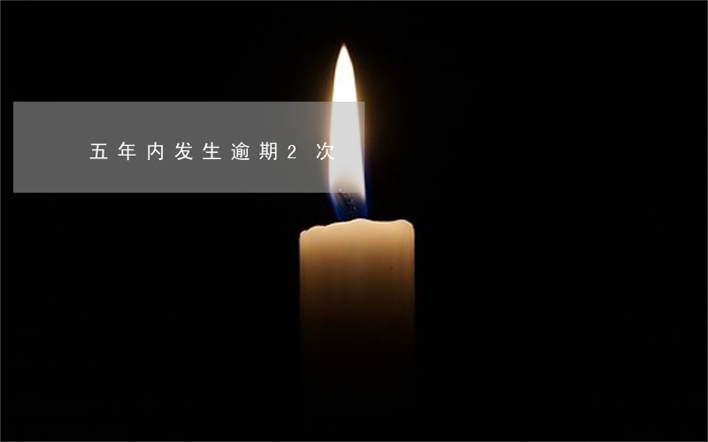 五年内发生逾期2次 五年内发生逾期2次