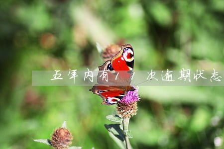 五年内有11次逾期状态 五年内有11次逾期状态