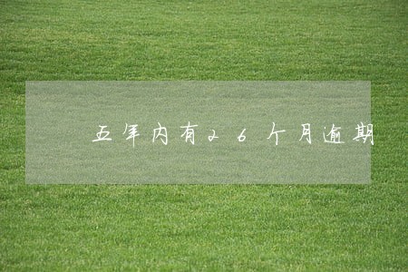 五年内有26个月逾期 五年内有26个月逾期