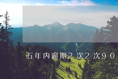 五年内逾期2次2次90天以上 五年内逾期2次2次90天以上