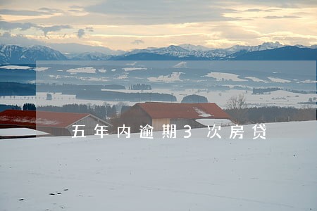 五年内逾期3次房贷 五年内逾期3次房贷