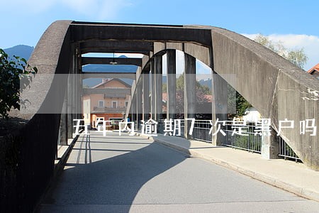 五年内逾期7次是黑户吗 五年内逾期7次是黑户吗