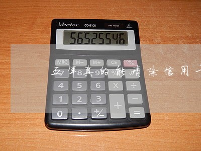 五年真的能清除信用卡逾期记录吗 五年真的能清除信用卡逾期记录吗