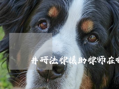井研法律援助律师在哪 井研法律援助律师在哪