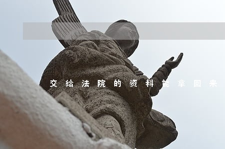 交给法院的资料能拿回来么