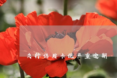 交行信用卡说严重逾期