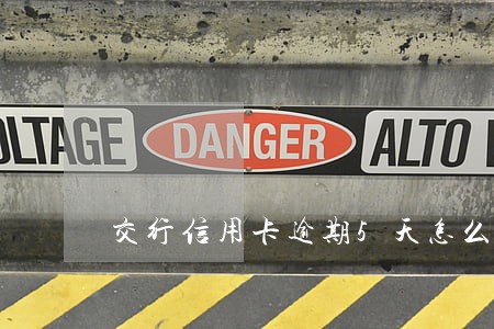 交行信用卡逾期5天怎么办 交行信用卡逾期5天怎么办