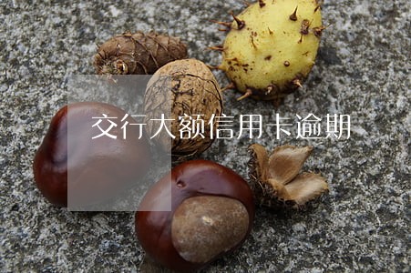 交行大额信用卡逾期 交行大额信用卡逾期