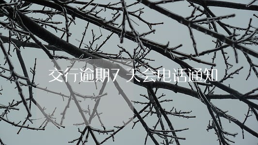 交行逾期7天会电话通知