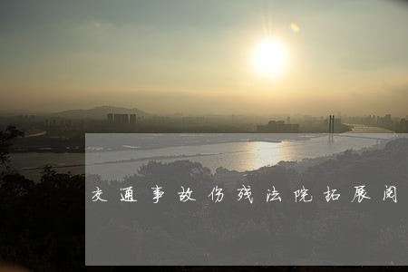 交通事故伤残法院拓展阅读 交通事故伤残法院拓展阅读