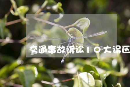 交通事故诉讼10大误区 交通事故诉讼10大误区