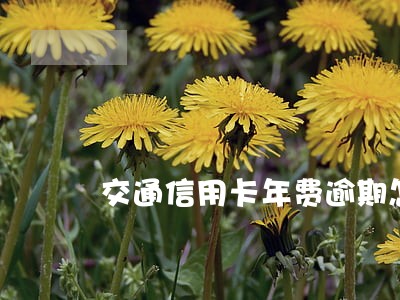 交通信用卡年费逾期怎么消除