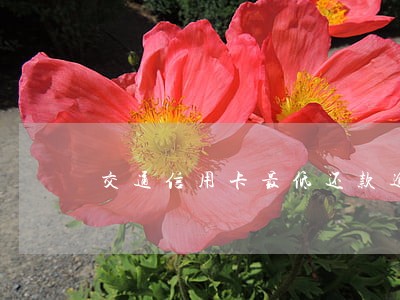 交通信用卡最低还款逾期怎么还