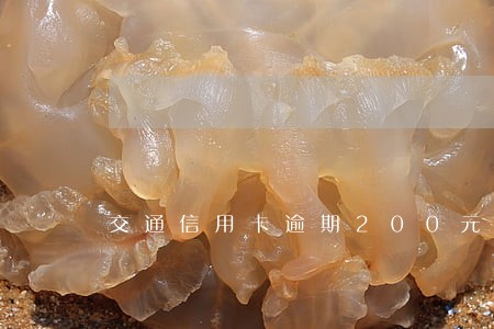 交通信用卡逾期200元