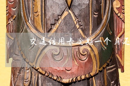 交通信用卡逾期一个月还款 交通信用卡逾期一个月还款