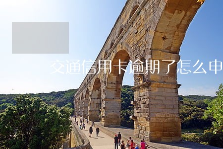 交通信用卡逾期了怎么申请分期 交通信用卡逾期了怎么申请分期