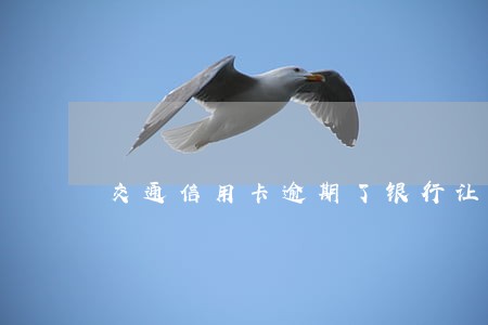 交通信用卡逾期了银行让我签字了 交通信用卡逾期了银行让我签字了