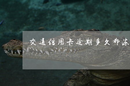 交通信用卡逾期多久都冻结