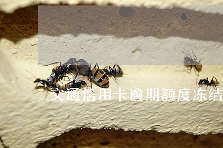 交通信用卡逾期额度冻结了 交通信用卡逾期额度冻结了