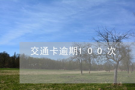 交通卡逾期100次 交通卡逾期100次