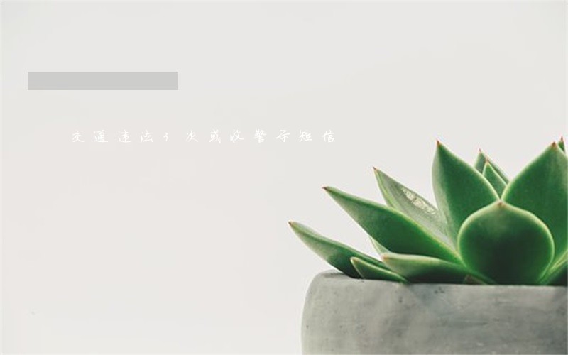 交通违法3次或收警示短信 交通违法3次或收警示短信