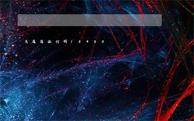 交通违法代码10480 交通违法代码10480