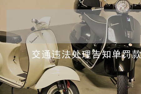 交通违法处理告知单罚款多少